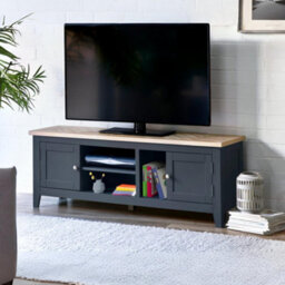 Oakham Premium Ainsley Tv Unit In Dark Grey And Oak - thumbnail 3