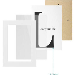 Songmics 4-Frame Photo Collage, Wall Mounted Picture Display Set, Family Memory Showcase, Cloud White - thumbnail 6