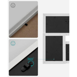 Songmics 4-Frame Photo Collage, Wall Mounted Picture Display Set, Family Memory Showcase, Cloud White - thumbnail 5