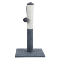 Cat Scratching Post Tall Sisal Scratcher Tower Hanging Ball Toy For Indoor Cats - thumbnail 1