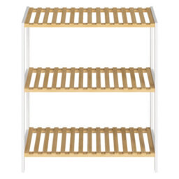 Levede Bamboo Storage Shelf 3-Tier  Organiser Shelving Unit Stand Shoe Rack - thumbnail 3
