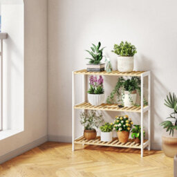 Levede Bamboo Storage Shelf 3-Tier  Organiser Shelving Unit Stand Shoe Rack - thumbnail 1
