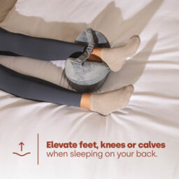 Livivo Leg Pillow Grey Memory Foam Knee Pillow For Side Sleepers Pain Relief With Washable Cover Strap - thumbnail 5