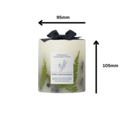 French Connection Vetivert, Eucalyptus & Sea Salt Real Dried Botanicals Infused Scented Pillar Candle, Vegetable Wax Blend - thumbnail 5