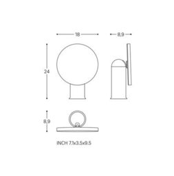 Cosmic Vanity Mirror, Magnifying Mirror 5X, Countertop, Green, Geyser Collection - thumbnail 6