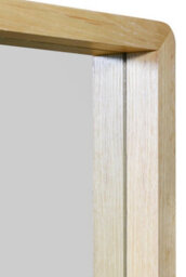 "Mirroroutlet The Naturalis - Solid Oak Rounded Corner Leaner / Wall Mirror 63"" X 31"" (160Cm X 80Cm) Scandinavian 'scandi' Inspired" - thumbnail 8