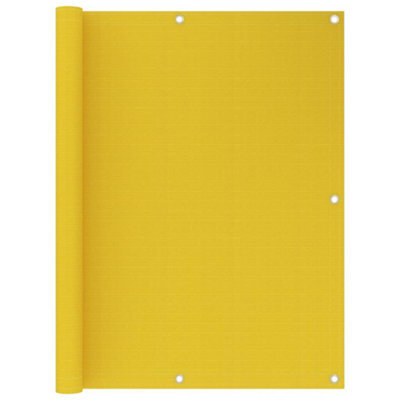 Berkfield Balcony Screen Yellow 120X500 Cm Hdpe - image 1