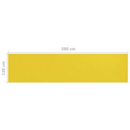 Berkfield Balcony Screen Yellow 120X500 Cm Hdpe - thumbnail 5