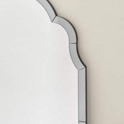 Furniturebox Uk Opaline Grey Ornate Full Length Arch Wall Mirror - thumbnail 3