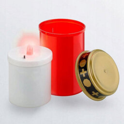 Geezy Led Grave Candle Memorial Cemetery Decorative Flickering Candle Light Set Of 2 - thumbnail 2