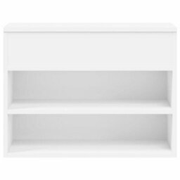 Berkfield Stylish Shoe Bench White 60X30X45 Cm Engineered Wood - thumbnail 5
