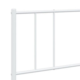 Berkfield Metal Bed Frame With Headboard White 180X200 Cm 6Ft Super King - thumbnail 9