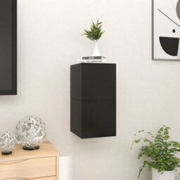 Berkfield Wall Mounted Tv Cabinets 2 Pcs Black 30.5X30X30 Cm - thumbnail 5