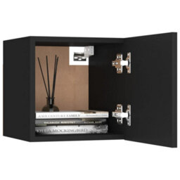 Berkfield Wall Mounted Tv Cabinets 2 Pcs Black 30.5X30X30 Cm - thumbnail 7