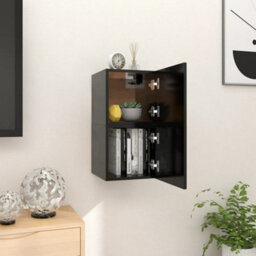 Berkfield Wall Mounted Tv Cabinets 2 Pcs Black 30.5X30X30 Cm - thumbnail 1