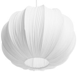 Wyld and Coco Novalight Pendant Lamp White Pleated Cotton Shade Modern Dining And Living Room Light 38Cm X 83Cm - thumbnail 6