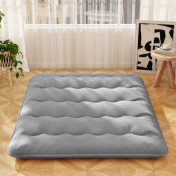 Costway Foldable Tatami Mat Floor Futon Mattress Roll Up Sleeping Pad W/ Washable Cover, Small Double/double/king Size - thumbnail 1