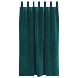 Berkfield Blackout Curtains With Hanging Loops 2 Pcs Dark Green Velvet - thumbnail 3
