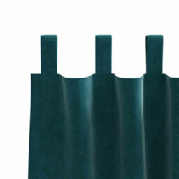 Berkfield Blackout Curtains With Hanging Loops 2 Pcs Dark Green Velvet - thumbnail 4
