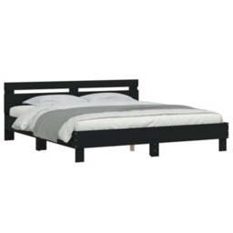 Berkfield Bed Frame Without Mattress Black 180X200 Cm Super King - thumbnail 4