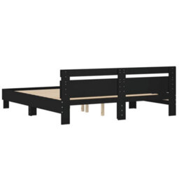 Berkfield Bed Frame Without Mattress Black 180X200 Cm Super King - thumbnail 7