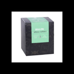 Healing Eucalyptus & Mint Scented Candle Green Glass Spell Candle - thumbnail 5