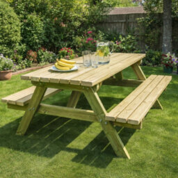 Rutland County Garden Furniture Oakham A-Frame Picnic Table - 5Ft Width X 6Ft Length - thumbnail 6