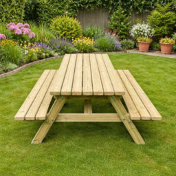 Rutland County Garden Furniture Oakham A-Frame Picnic Table - 5Ft Width X 6Ft Length - thumbnail 3