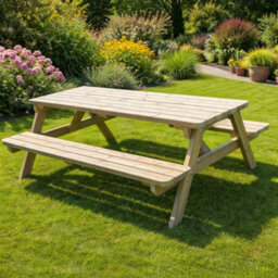 Rutland County Garden Furniture Oakham A-Frame Picnic Table - 5Ft Width X 6Ft Length - thumbnail 1