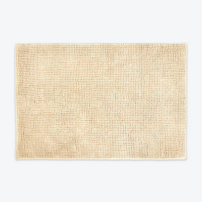 Allure Bath Fashions Chenille Bobble Bath Mat Non Slip 60 X 90Cm - Beige - image 1