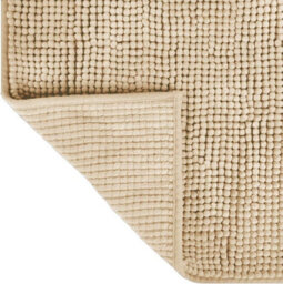 Allure Bath Fashions Chenille Bobble Bath Mat Non Slip 60 X 90Cm - Beige - thumbnail 4