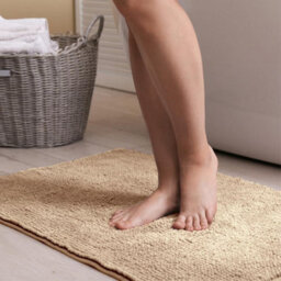 Allure Bath Fashions Chenille Bobble Bath Mat Non Slip 60 X 90Cm - Beige - thumbnail 3