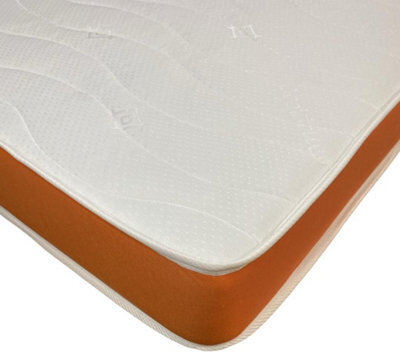Wilson Beds Limited - 4Ft Small Double Rainbow Kids Basic Orange Quilted Conventional Foam Free Spring Mattress - image 1