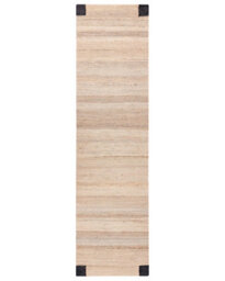 Wyld And Coco Handwoven Jute Runner Rug 80 X 300 Cm Beige And Black Rustic Hallway Bedroom Decor - thumbnail 1