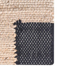 Wyld And Coco Handwoven Jute Runner Rug 80 X 300 Cm Beige And Black Rustic Hallway Bedroom Decor - thumbnail 5