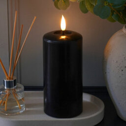 Festive Lights Ember™ Battery Signature Black Candle, 12.5Cm - thumbnail 3