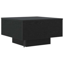 Berkfield Coffee Table With Led Lights Black Oak 55X55X31 Cm - thumbnail 8
