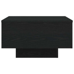 Berkfield Coffee Table With Led Lights Black Oak 55X55X31 Cm - thumbnail 6