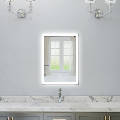 Probaty Bathrooms Backlit Led Mirror 50X70Cm With Dimmable 3-Color Temperature,anti-Fog Ip44,rectangle Wall Mounted,touch Switch - image 1