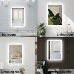 Probaty Bathrooms Backlit Led Mirror 50X70Cm With Dimmable 3-Color Temperature,anti-Fog Ip44,rectangle Wall Mounted,touch Switch - thumbnail 5