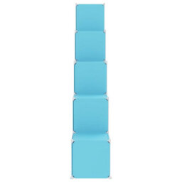 Berkfield Cube Storage Cabinet For Kids With 15 Cubes Blue Pp - thumbnail 4