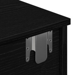 Berkfield Wall Shelf With Drawers Black 100X37.5X19 Cm Engineered Wood - thumbnail 9