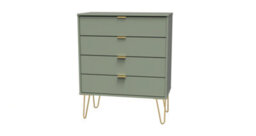 Fuji 4 Drawer Chest In Reed Green (Ready Assembled) - thumbnail 3
