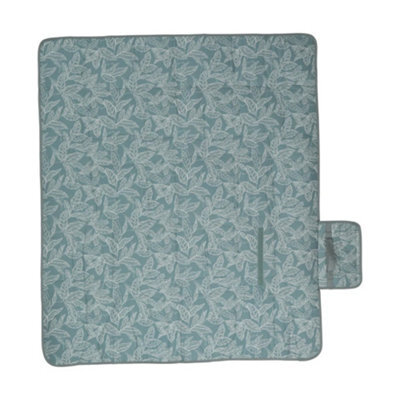 Mountain Warehouse Leaves Picnic Blanket Green (One Size) - image 1