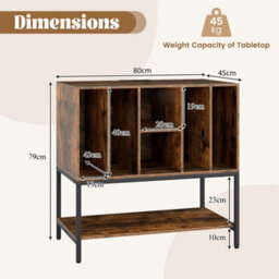 Record Player Stand Turntable Table With Charging Station - thumbnail 2