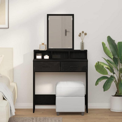 Walplus Dressing Table Black Oak 79 X 41 X 140 Cm Engineered Wood - image 1