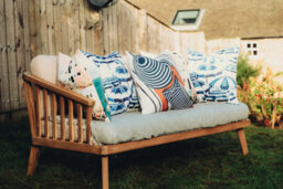 Hayward 50 X 50Cm Outdoor Cushion, Summertime Snooze Classic Square Design, Shower-Resistant Square Cushion For Garden & Patio - thumbnail 4