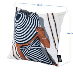 Hayward 50 X 50Cm Outdoor Cushion, Summertime Snooze Classic Square Design, Shower-Resistant Square Cushion For Garden & Patio - thumbnail 2