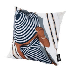 Hayward 50 X 50Cm Outdoor Cushion, Summertime Snooze Classic Square Design, Shower-Resistant Square Cushion For Garden & Patio - thumbnail 1