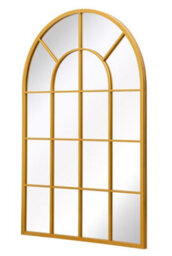 Mirroroutlet The Arcus Gold Framed Arched Window Leaner/wall Mirror 120Cm X 80Cm - thumbnail 3